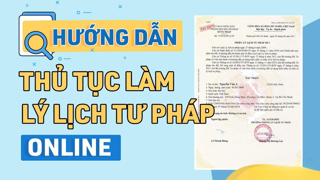 Dịch vụ làm lý lịch tư pháp trên toàn quốc